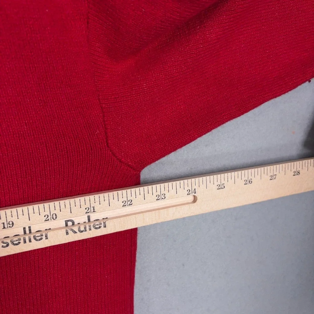 Banana Republic Sweater Mens Medium Red Mock Neck Cotton Blend Casual Preppy